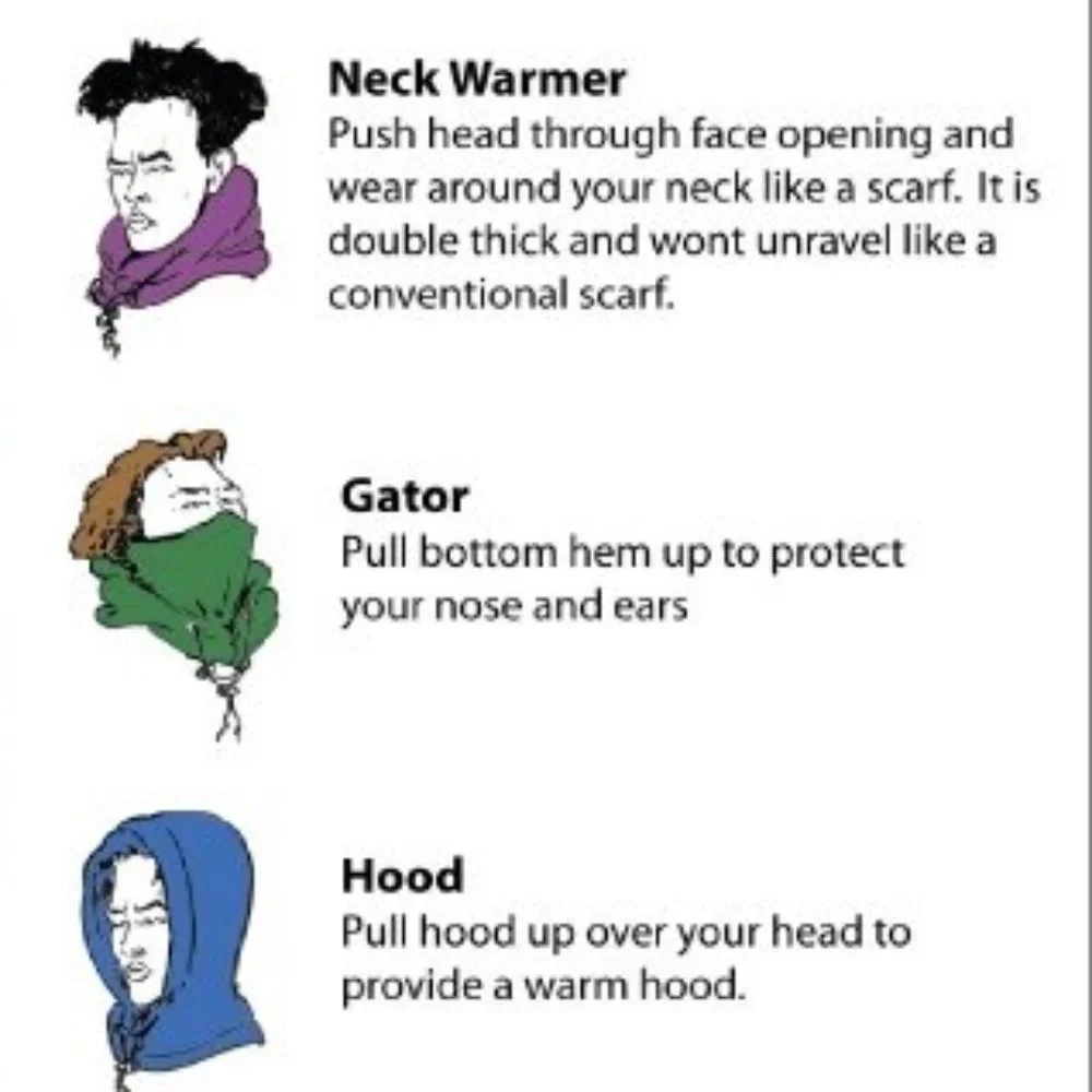 Gold Fleece Versatile Hood for skiing, snowblowing, snowboarding, truck… - Picture 4 of 4